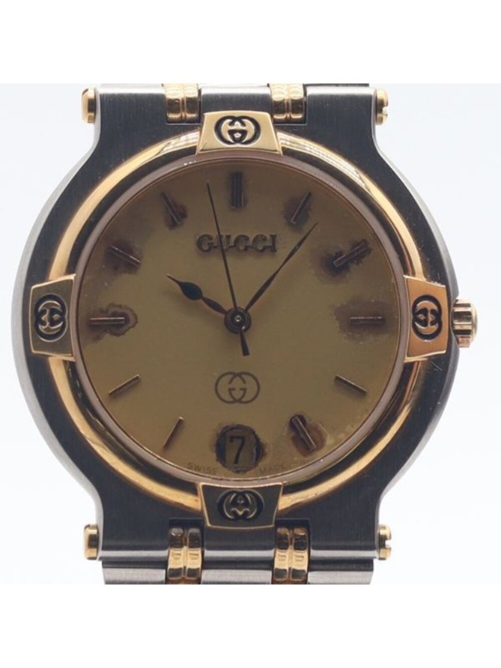 Gucci Date Gold Dial Watch